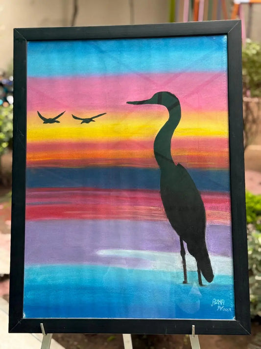 Whispers of Serenity – Original 24x36 Framed Painting by Azka Noor Ozair Arts