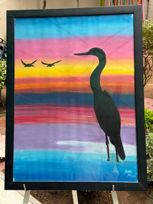 Whispers of Serenity – Original 24x36 Framed Painting by Azka Noor Ozair Arts